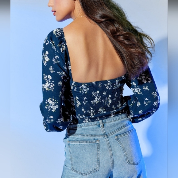 NWT Kenzie Floral Corset Blouse sweetheart neck - Picture 2 of 15